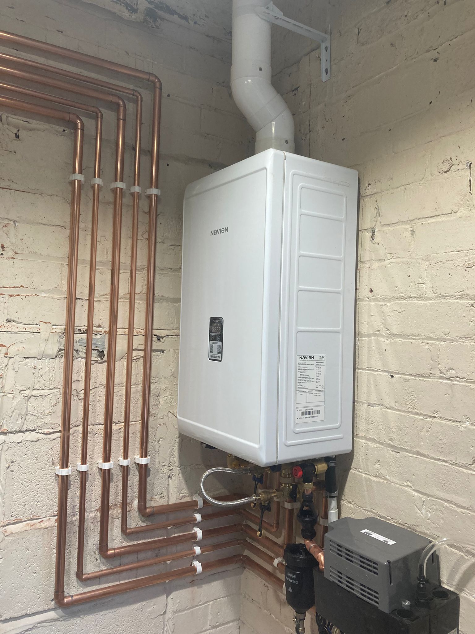 Navien boiler installation with copper pipes